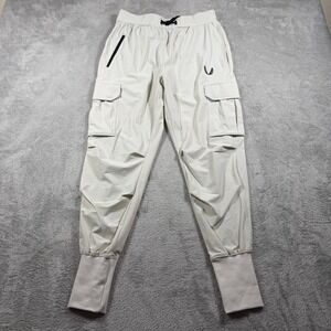 ASRV DSG-0825 Tetra-Lite Cargo High Rib Jogger Pants Mens Medium Stone Off White